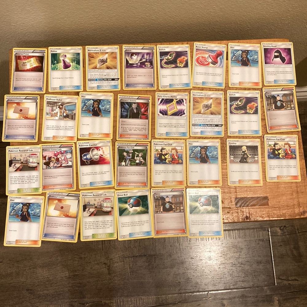 30 pokemon trainer cards